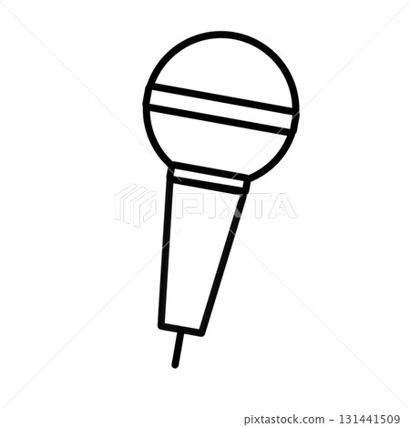 Simple line drawing style microphone background transparent illustration material Simple line drawing style microphone background transparent illustration material 131441509