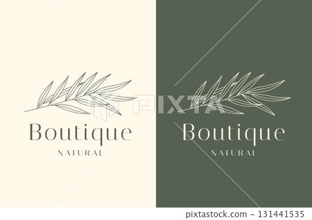 Minimalist Leaf Vector Logo Elegant Line Art Design for Natural Boutique, Flower Shop, Cosmetics and Organic Products Minimalist Leaf Vector Logo Elegant Line Art Design for Natural Boutique, Flower Shop, Cosmetics and Organic Products 131441535