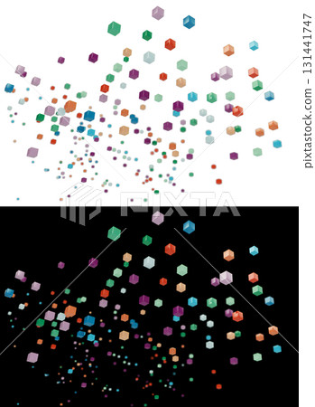 背景材料：彩色方形集合9 131441747