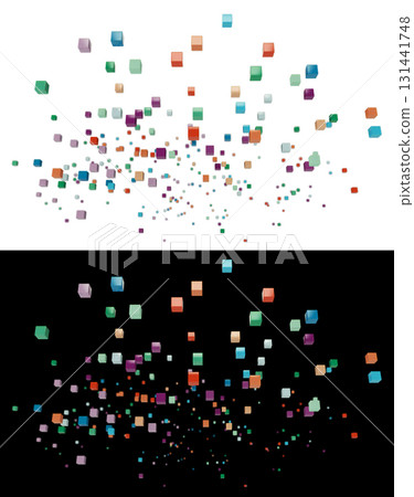 Background material: Colorful square collection 8 Background material: Colorful square collection 8 131441748