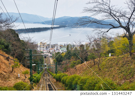 Amanohashidate Kasamatsu Park, view from the Amanohashidate cable car (Miyazu City, Kyoto Prefecture) Amanohashidate Kasamatsu Park, view from the Amanohashidate cable car (Miyazu City, Kyoto Prefecture) 131443247