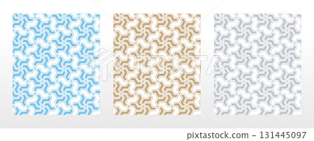 Set of abstract geometric patterns. Seamless vector backgrounds. Colored ornaments Graphic modern patterns Simple lattice graphic design 131445097