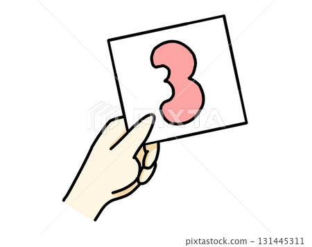 Hand holding a card 3 Hand holding a card 3 131445311