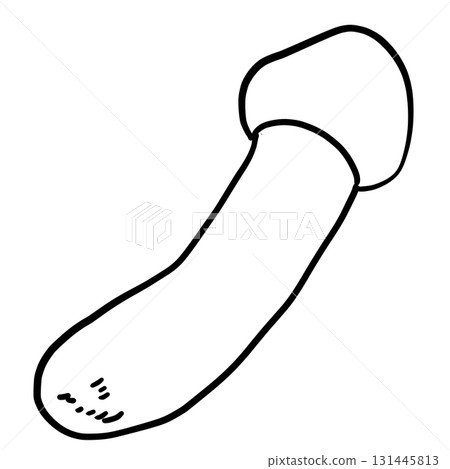 Simple line drawing of matsutake mushroom 131445813