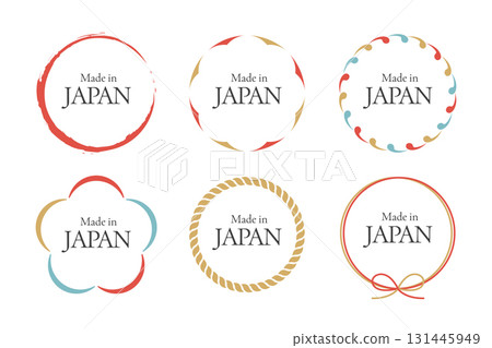 Design image of "Made in Japan" label for products and local specialties 131445949