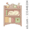 Cat on the shelf 131446104