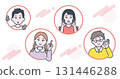 各種姿勢的兒童插圖素材 131446288