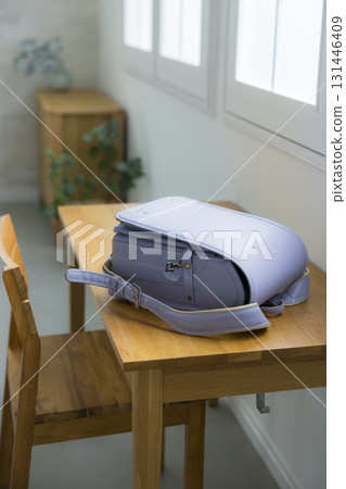 A school bag placed in a child's room 131446409