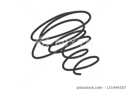 Roughly drawn messy lines | Freehand abstract illustration material 131446587