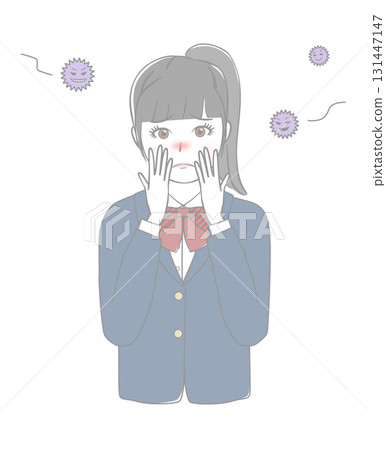 Female students troubled by viruses Female students troubled by viruses 131447147