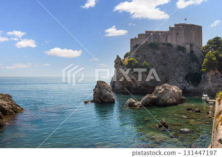 Fort Lovrijenac fortress overlooking Adriatic Sea Dubrovnik Croatia 131447197