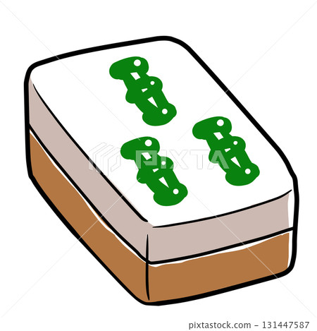 Realistic mahjong tile illustration Realistic mahjong tile illustration 131447587