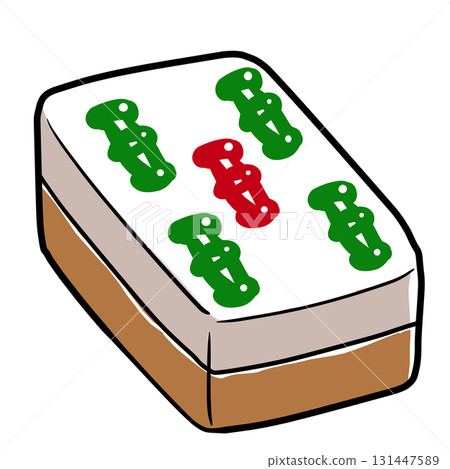 逼真的麻將牌插圖 131447589