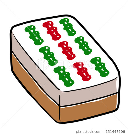 Realistic mahjong tile illustration Realistic mahjong tile illustration 131447606