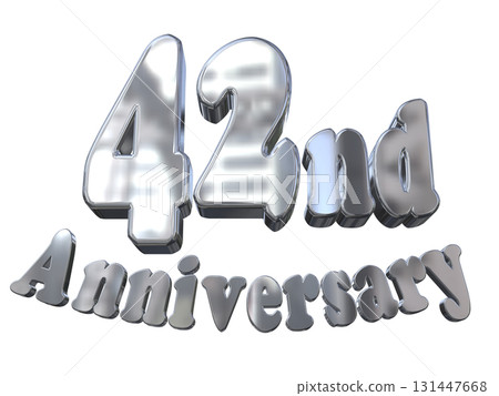 3DCG text "42nd Anniversary/42nd Anniversary Mark Sparkle" 3DCG text "42nd Anniversary/42nd Anniversary Mark Sparkle" 131447668