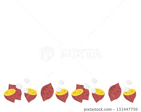 Sweet potato frame illustration Sweet potato frame illustration 131447750