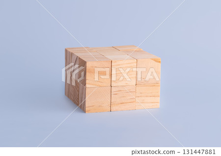 Wooden cubes 131447881