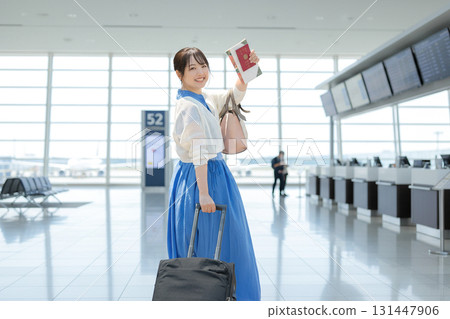 Airport and woman Airport and woman 131447906