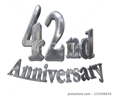 3DCG text "42nd Anniversary/42nd Anniversary Mark Sparkle" 131448034