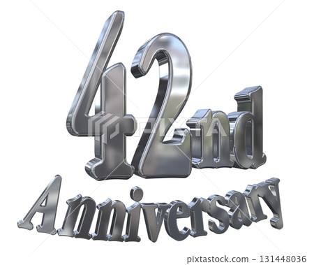 3DCG文字“42週年/42週年紀念馬克·斯帕克” 131448036