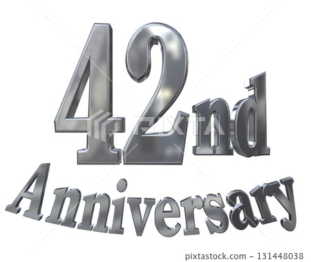 3DCG文字“42週年/42週年紀念馬克·斯帕克” 131448038