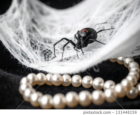 red ant teamwork with pearls red ant teamwork with pearls 131448159