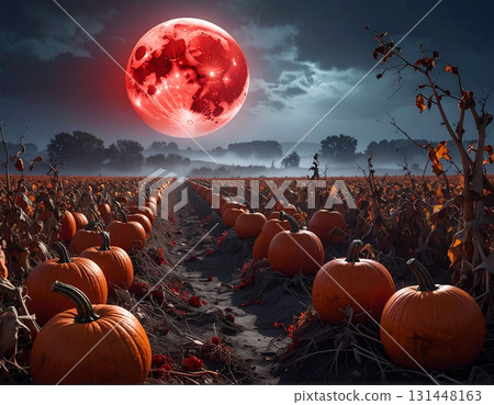 pumpkins on field 131448163