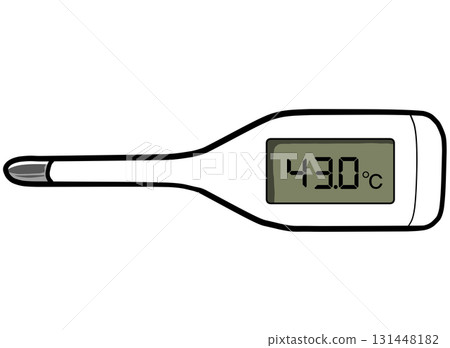 一個簡單的溫度計的插圖 131448182