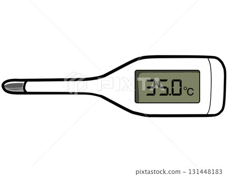 一個簡單的溫度計的插圖 131448183