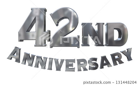 3DCG text "42nd Anniversary/42nd Anniversary Mark Sparkle" 3DCG text "42nd Anniversary/42nd Anniversary Mark Sparkle" 131448204