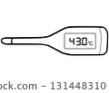 簡單的溫度計線條畫 131448310