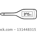 簡單的溫度計線條畫 131448315