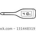 簡單的溫度計線條畫 131448319