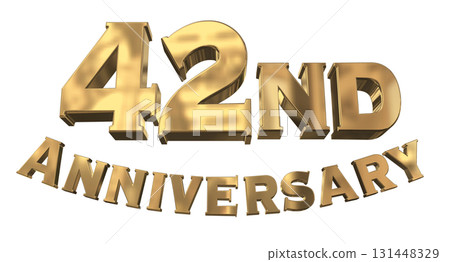 3DCG text "42nd Anniversary/42nd Anniversary Mark Sparkle" 3DCG text "42nd Anniversary/42nd Anniversary Mark Sparkle" 131448329