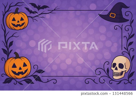 Frame material Halloween vector Frame material Halloween vector 131448566