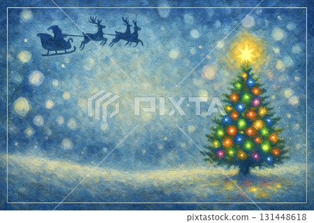 明信片聖誕油畫 131448618