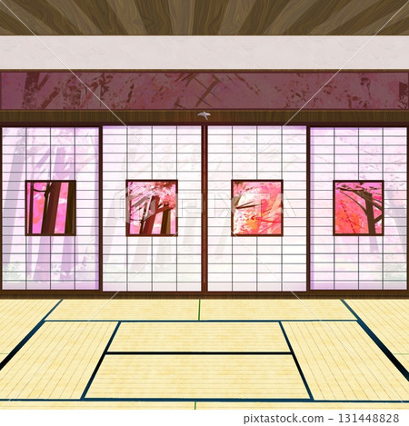 有櫻花的日式房間 131448828