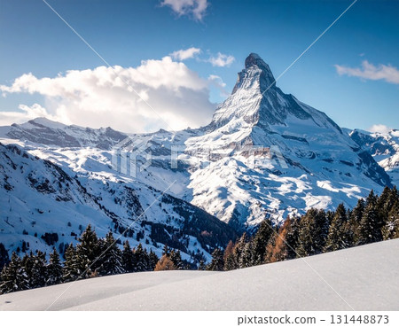 Scenery of snow and mountains Scenery of snow and mountains 131448873