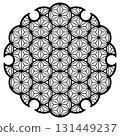 Yukiwa flower with pattern in Japanese style of Kumiko zaiku. 131449237