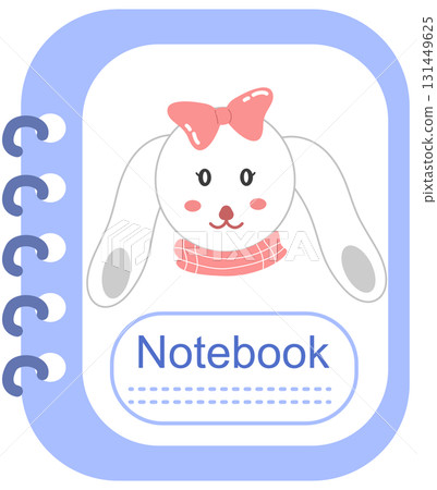cute notebook with cute bunny cute notebook with cute bunny 131449625