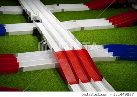 Mini Car Racing Track Set Up for Slot Cars 131449837