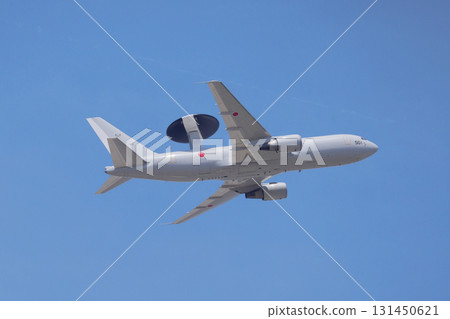 An Air Self-Defense Force E-767 early warning and control aircraft overhead 131450621