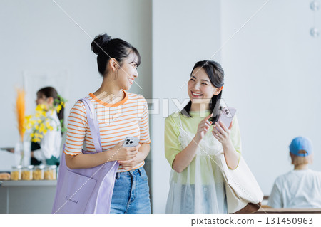 A young woman visiting a cafe A young woman visiting a cafe 131450963