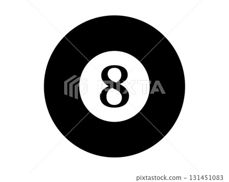 Eight ball icon monochrome - Stock Illustration [131451083] - PIXTA