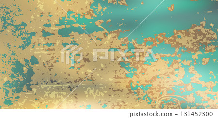 Luxury turquoise and gold patina bg Luxury turquoise and gold patina bg 131452300