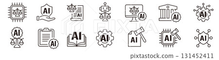 AI Law Icon AI Law Icon 131452411