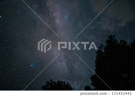 Night sky, stars and night sky with clouds 131452441