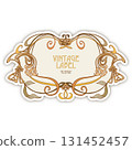 Decorative flowers and leaves in art nouveau style 131452457