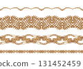 Decorative flowers and leaves in art nouveau style 131452459