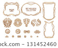 Decorative flowers and leaves in art nouveau style 131452460